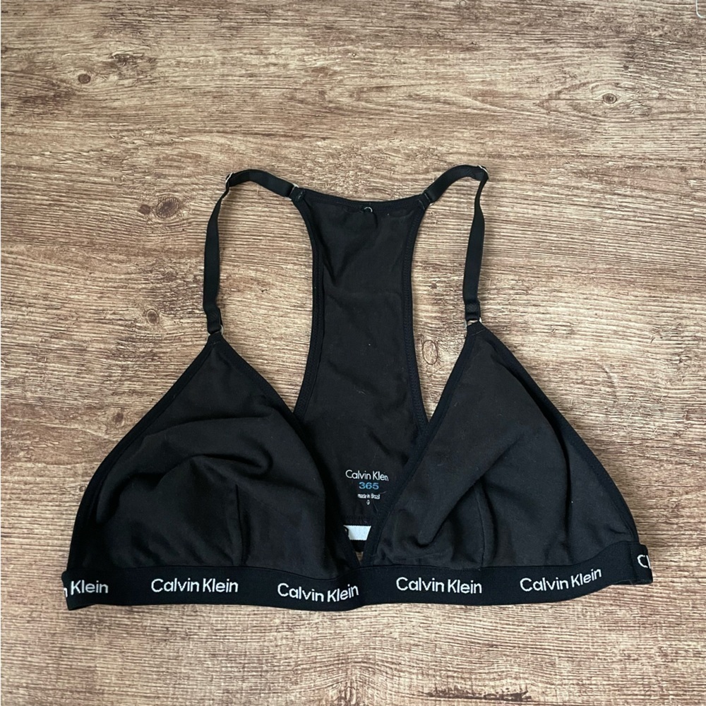 Calvin Klein 365 Black Razorback Bralette Size Medium